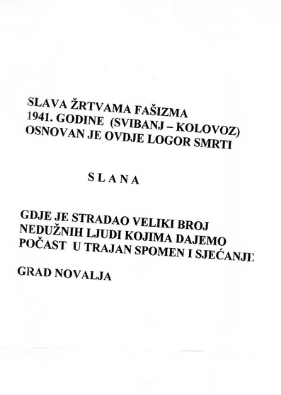 Приједлог измјене текста за нову Спомен плочу, градоначелника Новаље